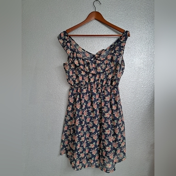 Rue 21 Sleeveless Off The Shoulder Floral Print Mini Dress - Picture 1 of 8